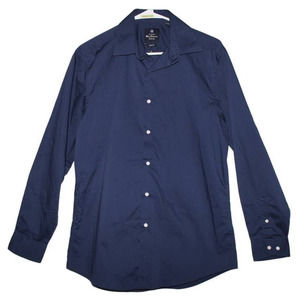 Men's Ben Sherman Navy Blue Cotton Casual Button Down Long Sleeve Shirt Size M